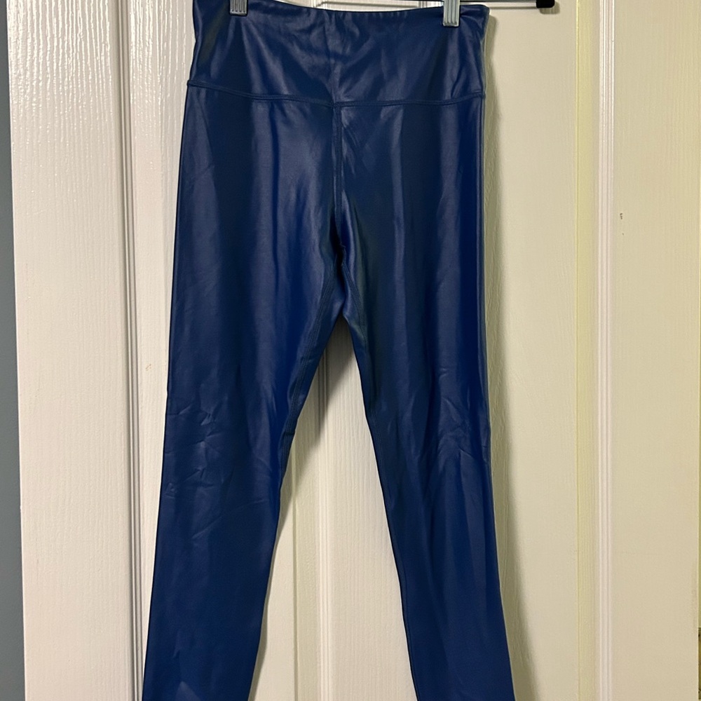 ZYIA Blue Metallic Light n Tight Hi-rise 7/8 24"